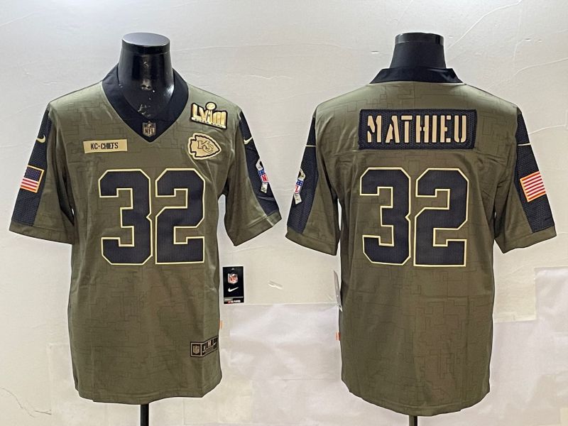 Men Kansas City Chiefs #32 Mathieu Green 2025 Nike Salute to Service Limited NFL Jersey style 2
